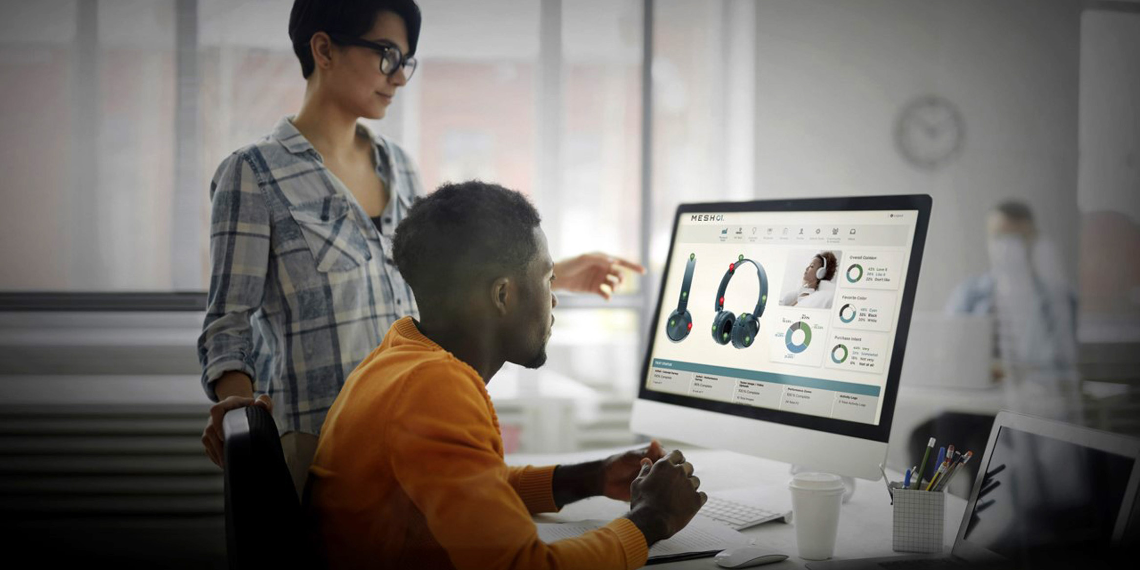 (A product team solving product development challenges with product testing data)